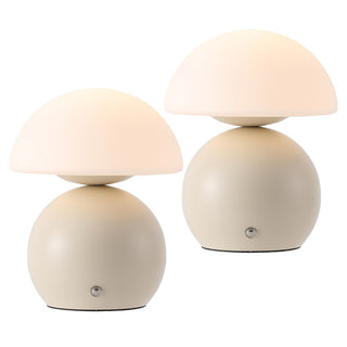 Arbor 7.3 in. Modern Minimalist Metal and Glass Rechargeable Integrated Touch Sensor Dimmable LED Table Lamp
