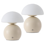 Arbor 7.3 in. Modern Minimalist Metal and Glass Rechargeable Integrated Touch Sensor Dimmable LED Table Lamp