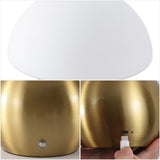 Arbor 7.3 in. Modern Minimalist Metal and Glass Rechargeable Integrated Touch Sensor Dimmable LED Table Lamp