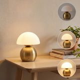Arbor 7.3 in. Modern Minimalist Metal and Glass Rechargeable Integrated Touch Sensor Dimmable LED Table Lamp