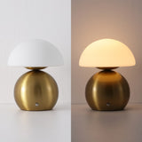 Arbor 7.3 in. Modern Minimalist Metal and Glass Rechargeable Integrated Touch Sensor Dimmable LED Table Lamp