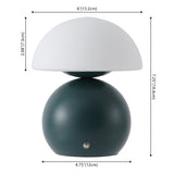 Arbor 7.3 in. Modern Minimalist Metal and Glass Rechargeable Integrated Touch Sensor Dimmable LED Table Lamp