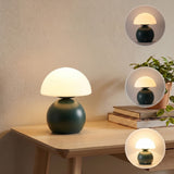 Arbor 7.3 in. Modern Minimalist Metal and Glass Rechargeable Integrated Touch Sensor Dimmable LED Table Lamp
