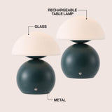 Arbor 7.3 in. Modern Minimalist Metal and Glass Rechargeable Integrated Touch Sensor Dimmable LED Table Lamp
