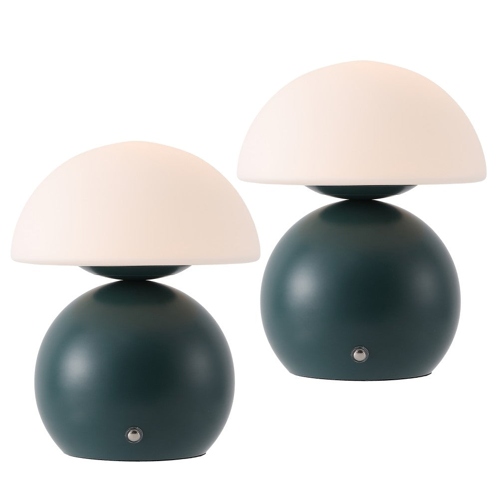 Arbor 7.3 in. Modern Minimalist Metal and Glass Rechargeable Integrated Touch Sensor Dimmable LED Table Lamp