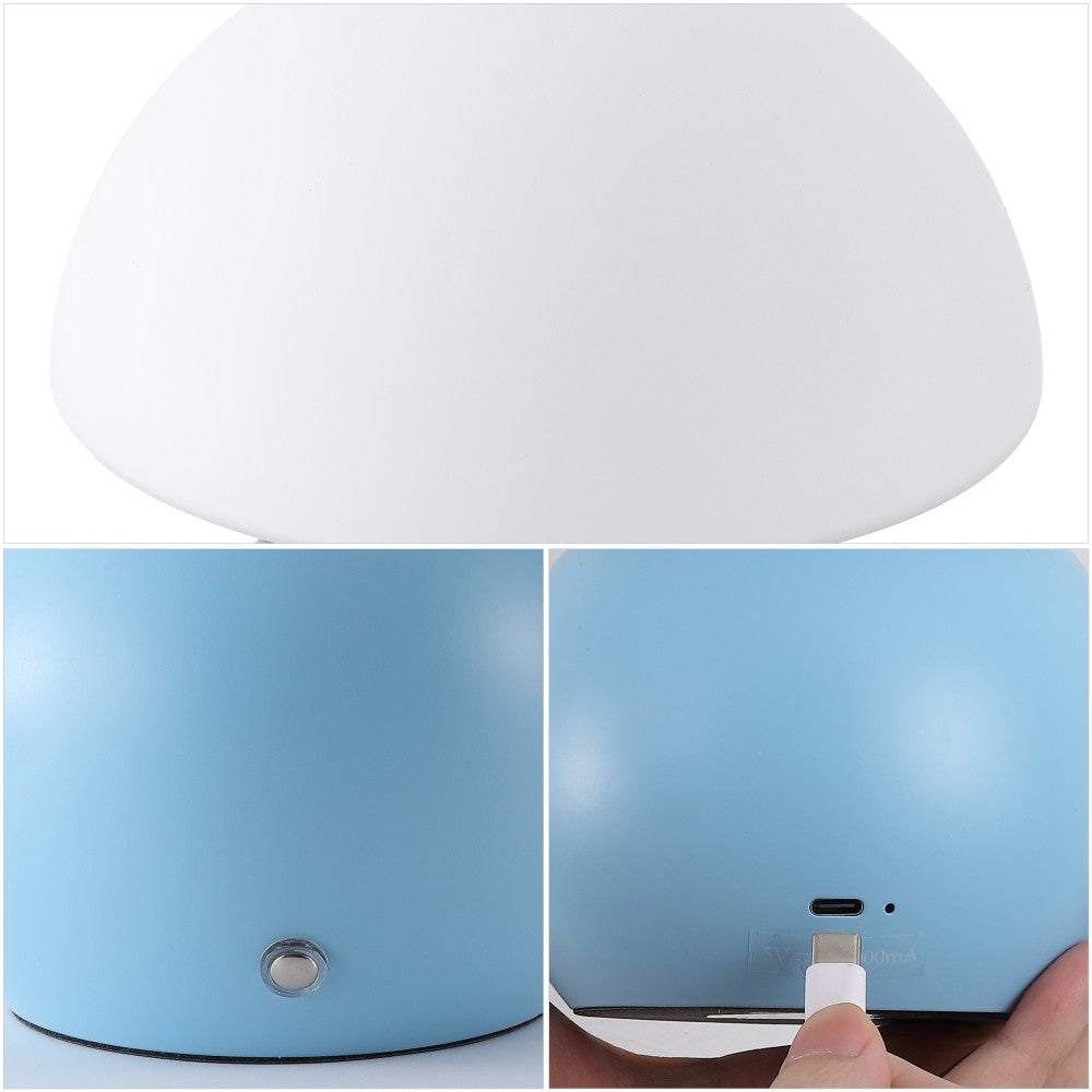 Arbor 7.3 in. Modern Minimalist Metal and Glass Rechargeable Integrated Touch Sensor Dimmable LED Table Lamp
