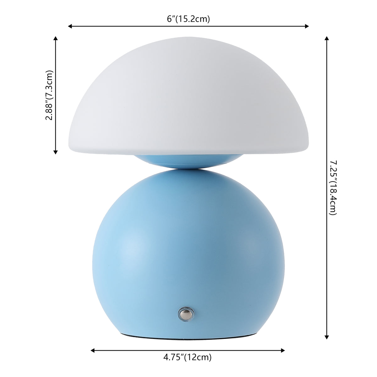 Arbor 7.3 in. Modern Minimalist Metal and Glass Rechargeable Integrated Touch Sensor Dimmable LED Table Lamp