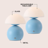 Arbor 7.3 in. Modern Minimalist Metal and Glass Rechargeable Integrated Touch Sensor Dimmable LED Table Lamp