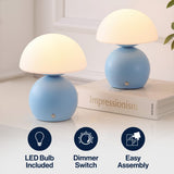 Arbor 7.3 in. Modern Minimalist Metal and Glass Rechargeable Integrated Touch Sensor Dimmable LED Table Lamp