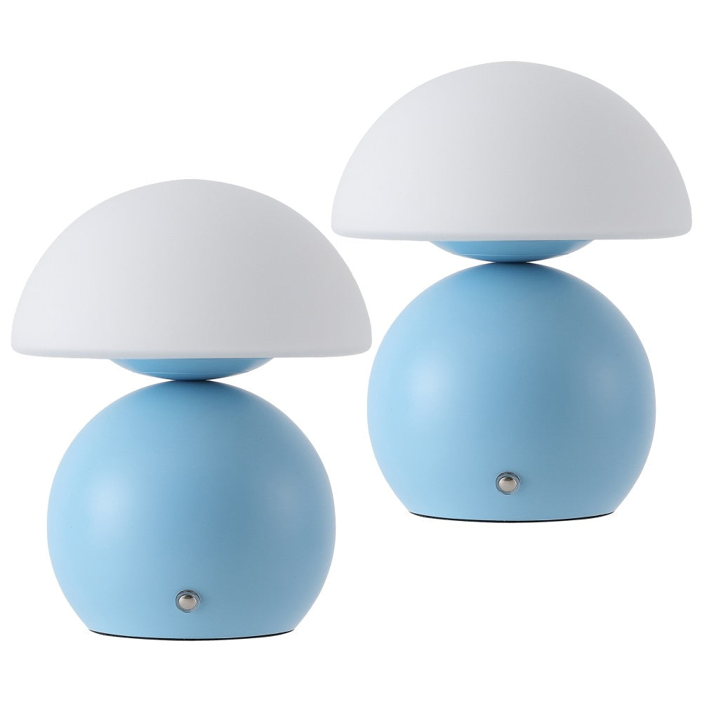 Arbor 7.3 in. Modern Minimalist Metal and Glass Rechargeable Integrated Touch Sensor Dimmable LED Table Lamp