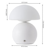 Arbor 7.3 in. Modern Minimalist Metal and Glass Rechargeable Integrated Touch Sensor Dimmable LED Table Lamp