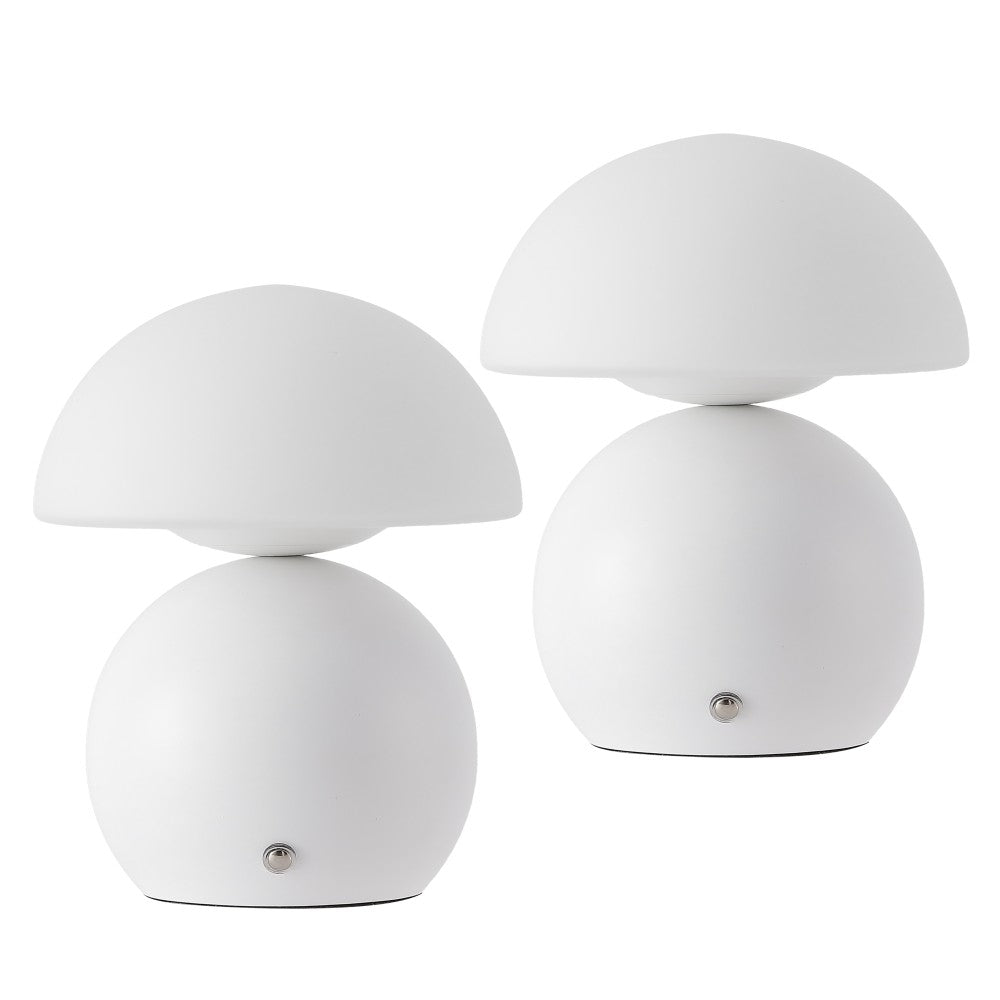 Arbor 7.3 in. Modern Minimalist Metal and Glass Rechargeable Integrated Touch Sensor Dimmable LED Table Lamp