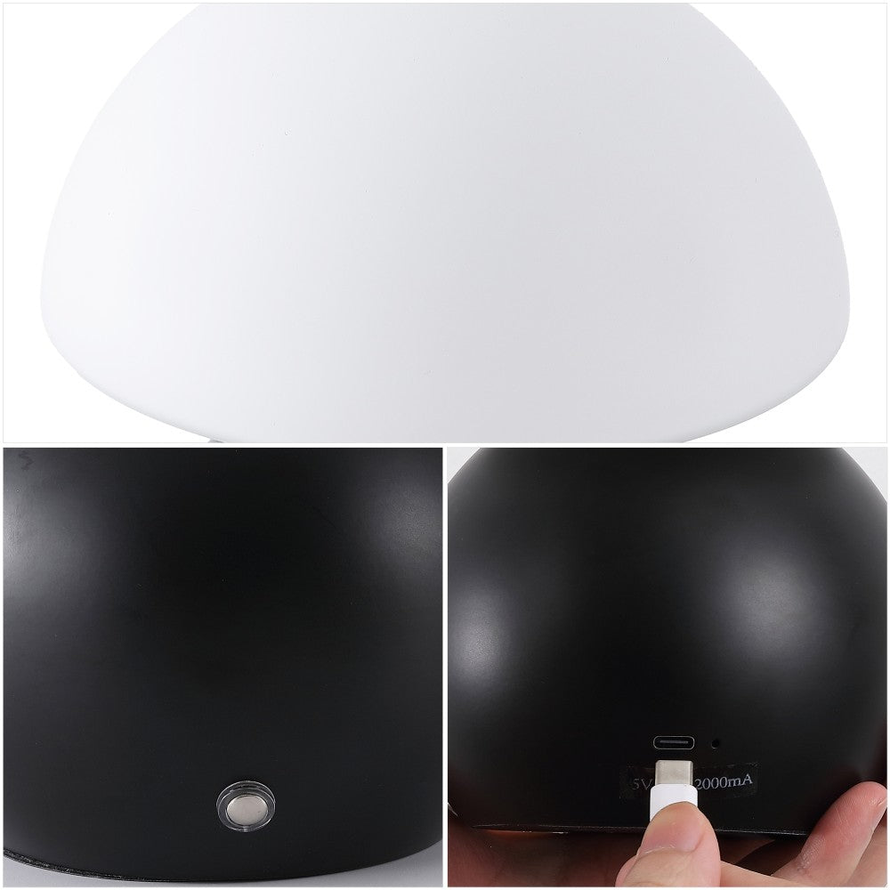 Arbor 7.3 in. Modern Minimalist Metal and Glass Rechargeable Integrated Touch Sensor Dimmable LED Table Lamp