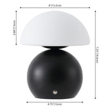 Arbor 7.3 in. Modern Minimalist Metal and Glass Rechargeable Integrated Touch Sensor Dimmable LED Table Lamp