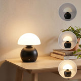 Arbor 7.3 in. Modern Minimalist Metal and Glass Rechargeable Integrated Touch Sensor Dimmable LED Table Lamp
