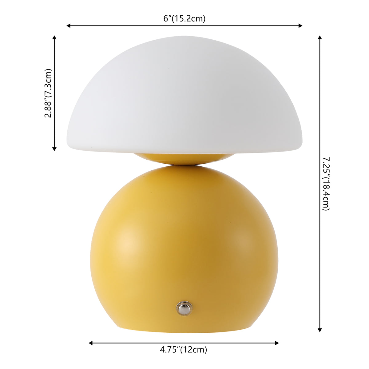 Arbor 7.3 in. Modern Minimalist Metal and Glass Rechargeable Integrated Touch Sensor Dimmable LED Table Lamp