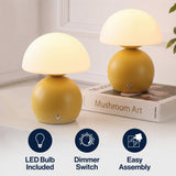 Arbor 7.3 in. Modern Minimalist Metal and Glass Rechargeable Integrated Touch Sensor Dimmable LED Table Lamp