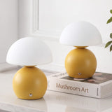 Arbor 7.3 in. Modern Minimalist Metal and Glass Rechargeable Integrated Touch Sensor Dimmable LED Table Lamp
