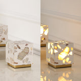 Nico 4.63" Modern Glam Terrazzo Rechargeable/Cordless Dimmable Integrated LED Mini Table Lamp with Touch Sensor Set 2