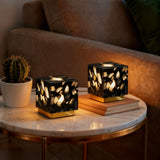 Nico 4.63" Modern Glam Terrazzo Rechargeable/Cordless Dimmable Integrated LED Mini Table Lamp with Touch Sensor Set 2