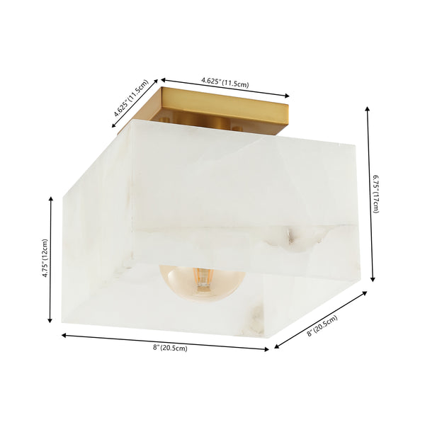 Dimension Image White Marbling/Brass Gold / 8