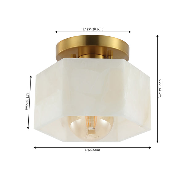 Dimension Image White Marbling/Brass Gold