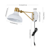 Betty 15" Swing Arm Modern Midcentury Iron USB Charging Port LED Sconce
