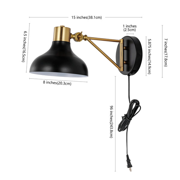 Dimension Image Black/Brass Gold / 1 Light