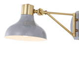 Betty 15" Swing Arm Modern Midcentury Iron USB Charging Port LED Sconce