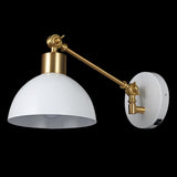 Casey 18" Swing Arm Modern Midcentury Iron USB Charging Port LED Sconce