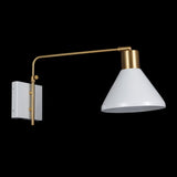 Agnes 20.5" Swing Arm Modern Midcentury Iron USB Charging Port LED Sconce
