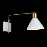 Agnes 20.5" Swing Arm Modern Midcentury Iron USB Charging Port LED Sconce