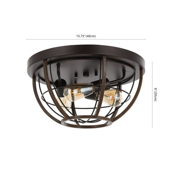 Dimension Image Wood Finished/Oil Rubbed Bronze / 3 Light