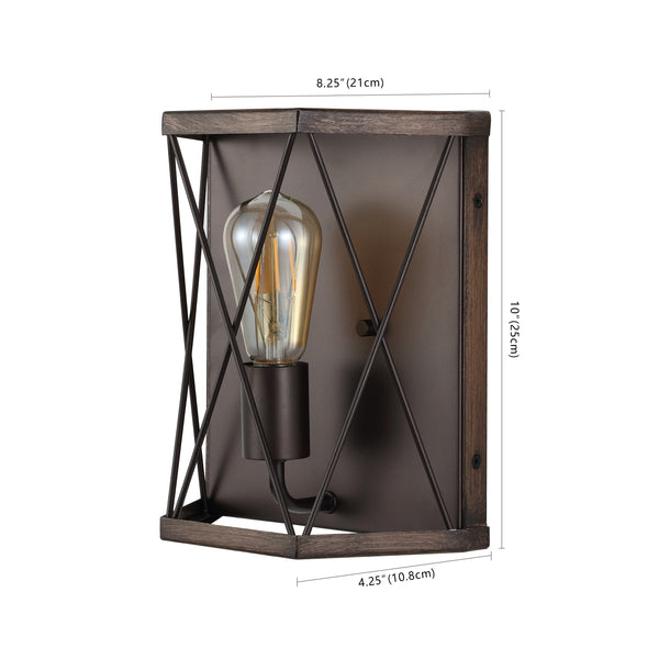 Dimension Image Wood Finished/Oil Rubbed Bronze / 1 Light