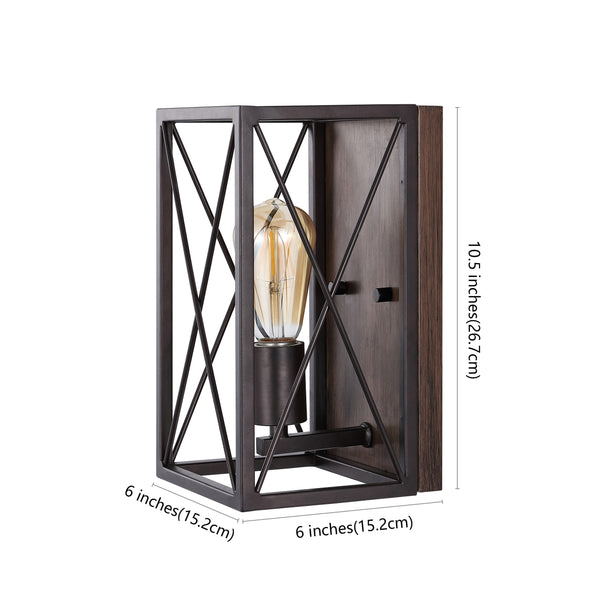Dimension Image Oil Rubbed Bronze/Wood Finish / 1 Light