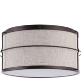 Elizabeth 14" Rustic Farmhouse Iron LED Flush Mount