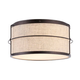 Elizabeth 14" Rustic Farmhouse Iron LED Flush Mount