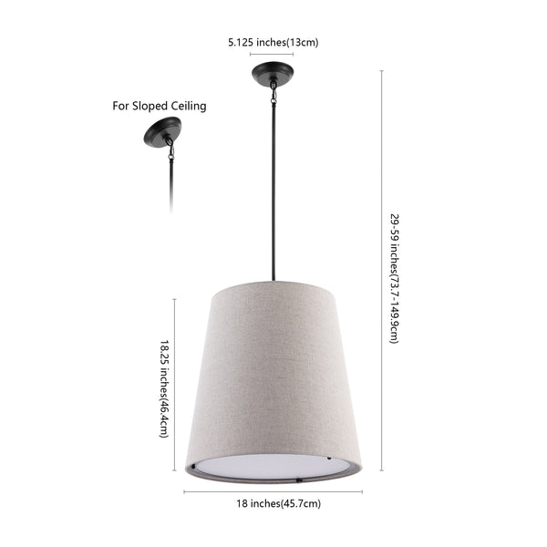 Dimension Image Oil Rubbed Bronze/Beige / 1 Light
