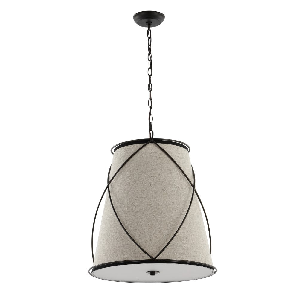 Conical 19" Rustic Farmhouse Iron LED Pendant