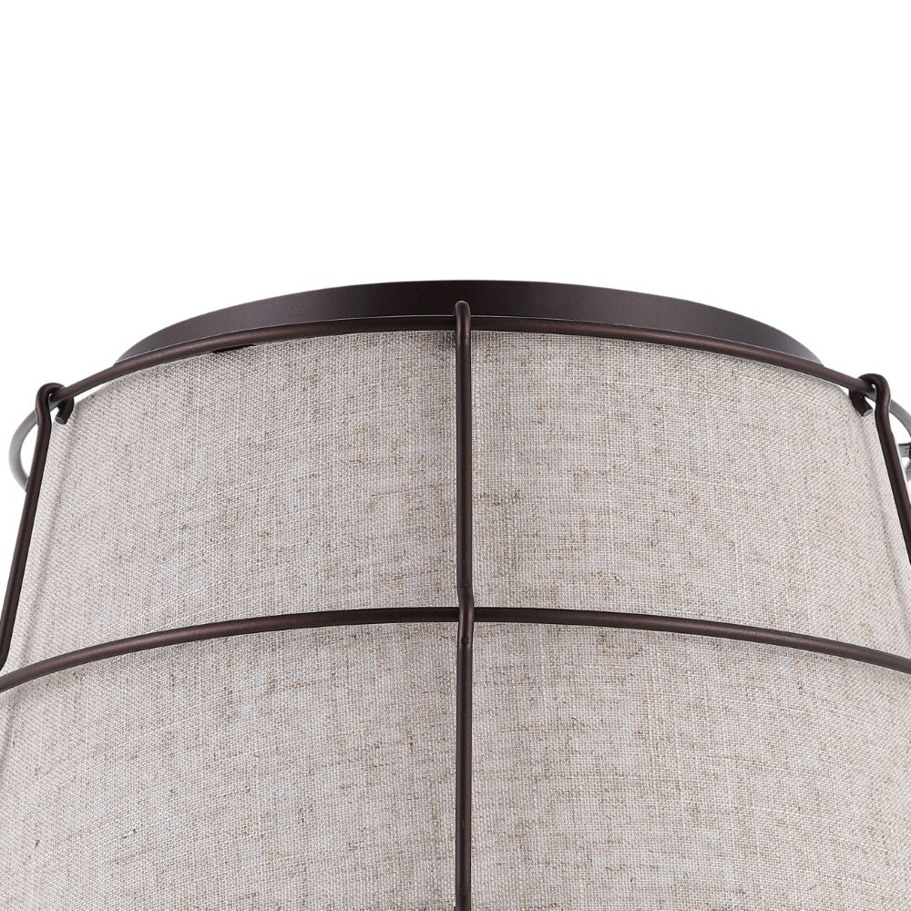 Barnes 14" Rustic Farmhouse Iron LED Flush Mount