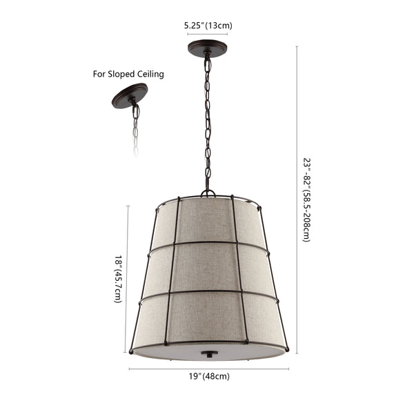 Dimension Image Oil Rubbed Bronze / 3 Light
