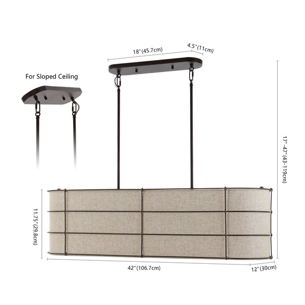 Dimension Image Oil Rubbed Bronze / 4 Light