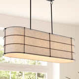 Potine Euro 42" Rustic Farmhouse Iron Linear LED Pendant
