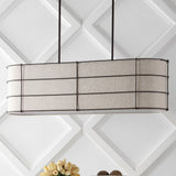 Potine Euro 42" Rustic Farmhouse Iron Linear LED Pendant