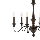 Oakley Telta 25" Midcentury Farmhouse Iron LED Chandelier