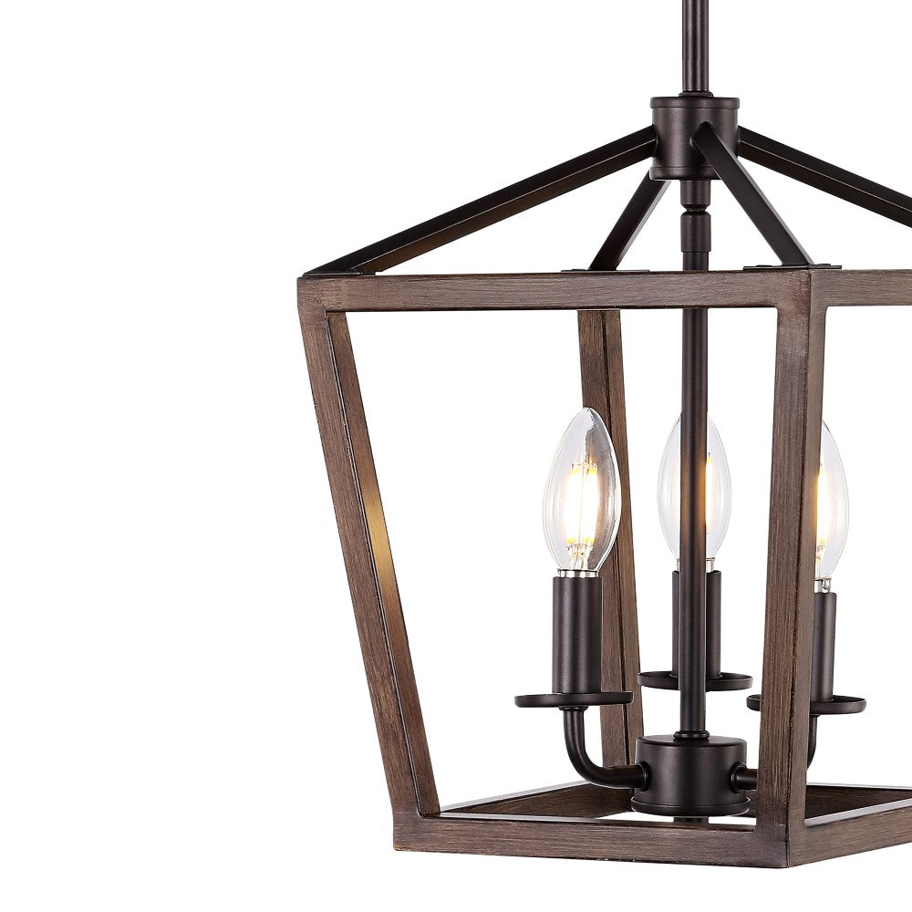 Dean 10" Iron Farmhouse Industrial Lantern LED Pendant