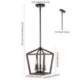 Dean 10" Iron Farmhouse Industrial Lantern LED Pendant