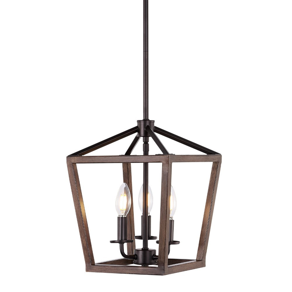 Dean 10" Iron Farmhouse Industrial Lantern LED Pendant