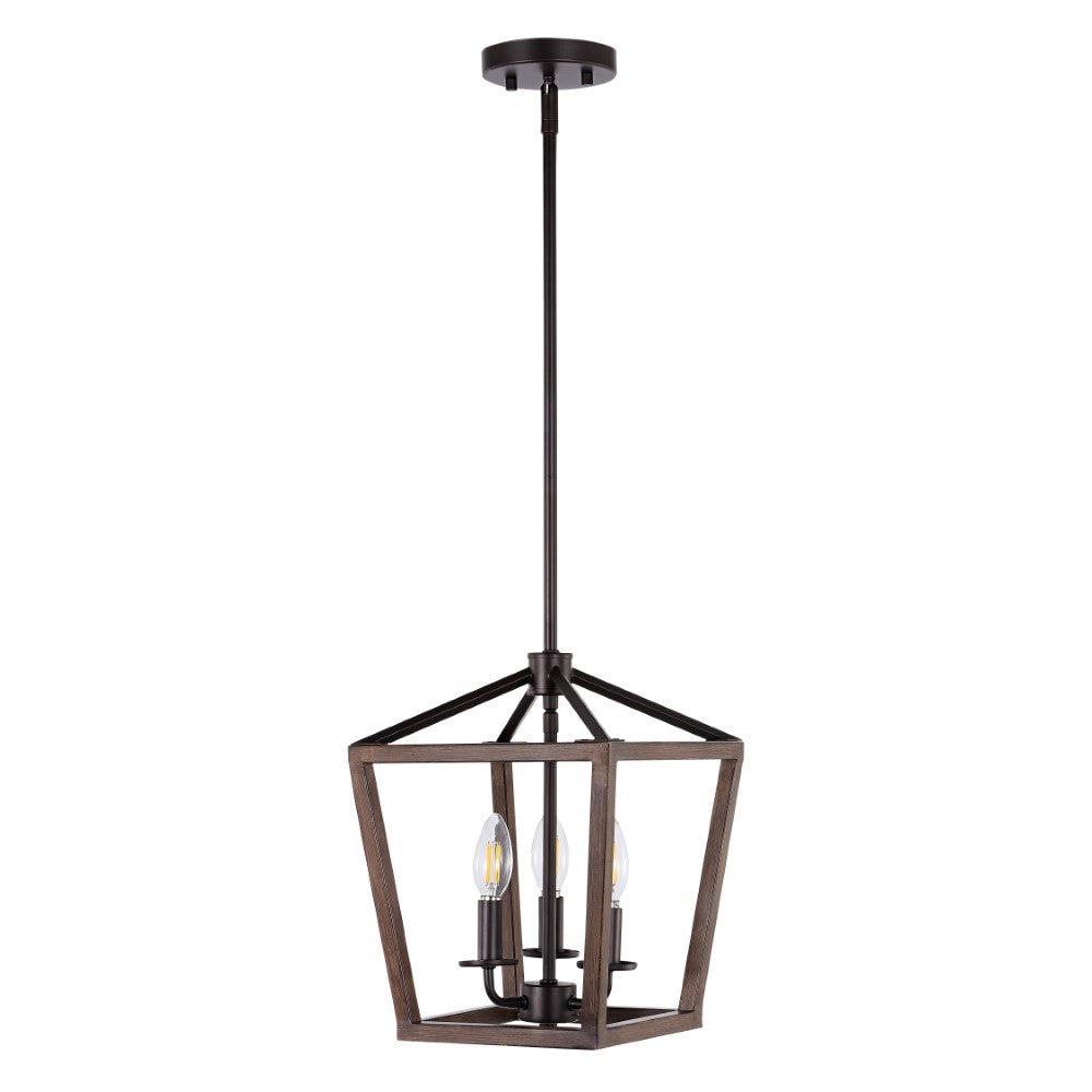 Dean 10" Iron Farmhouse Industrial Lantern LED Pendant
