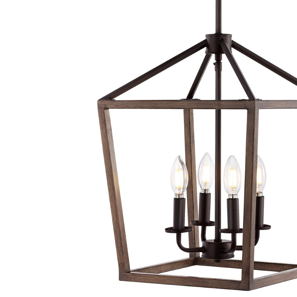 Dean 10" Iron Farmhouse Industrial Lantern LED Pendant